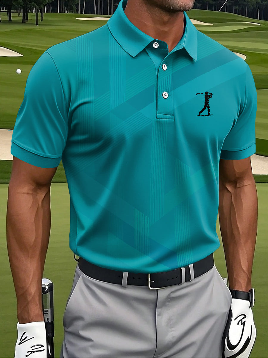 Men's Vintage Business Style Printed Casual Polo Shirt