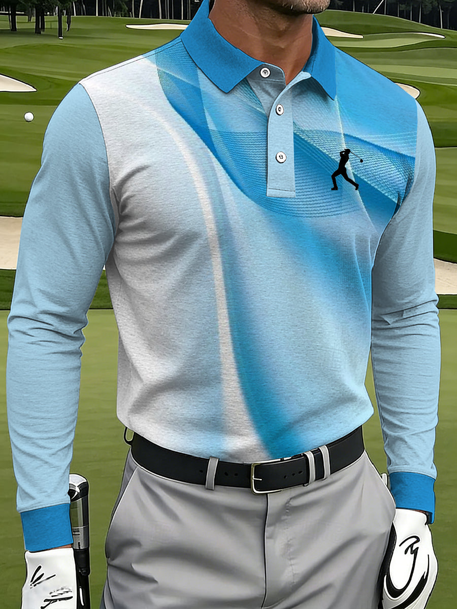 Men's Vintage Business Style Printed Casual Polo Shirt