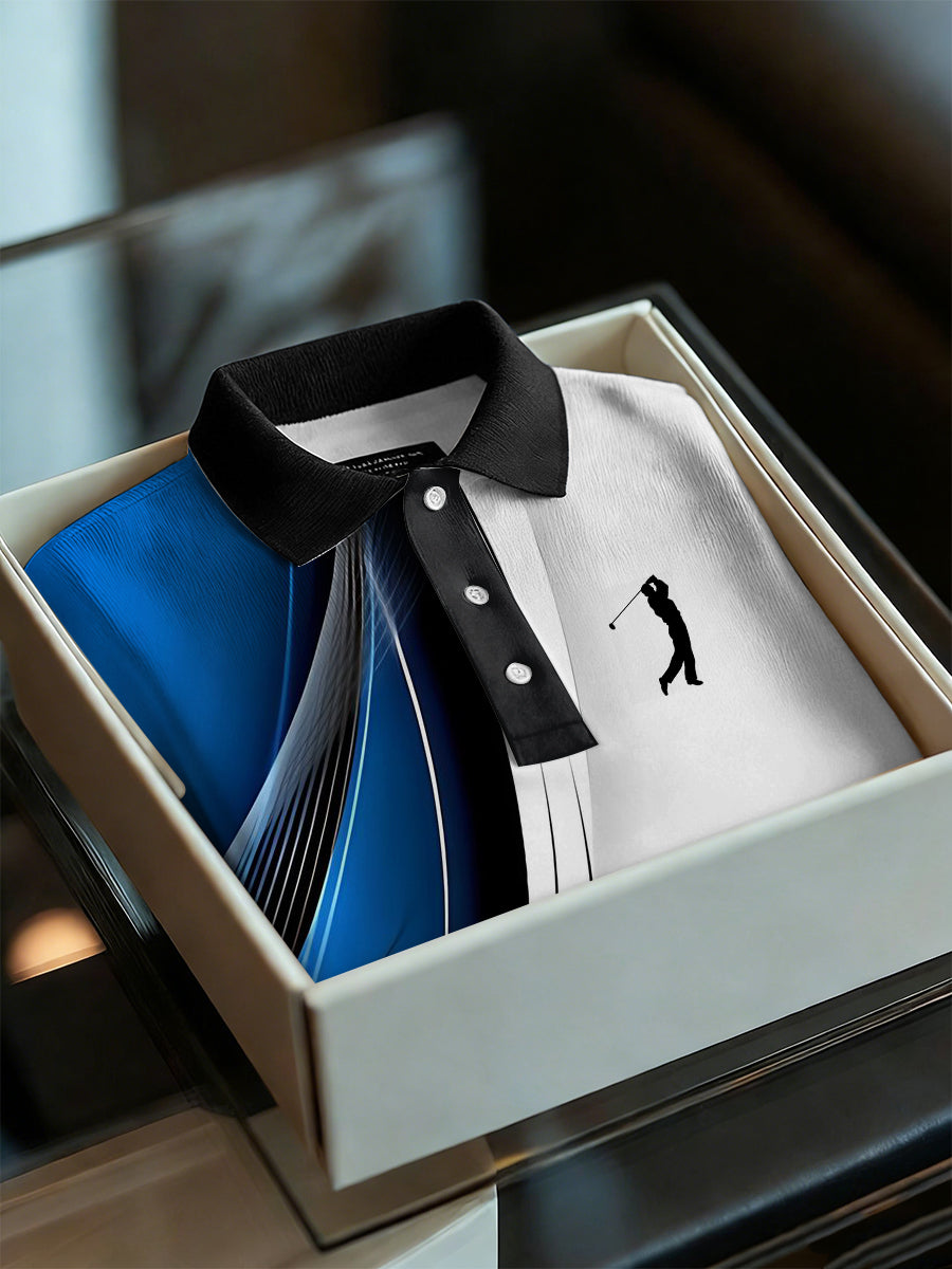 Men's Business Style Polo Collar Casual Short Sleeved Shirt
