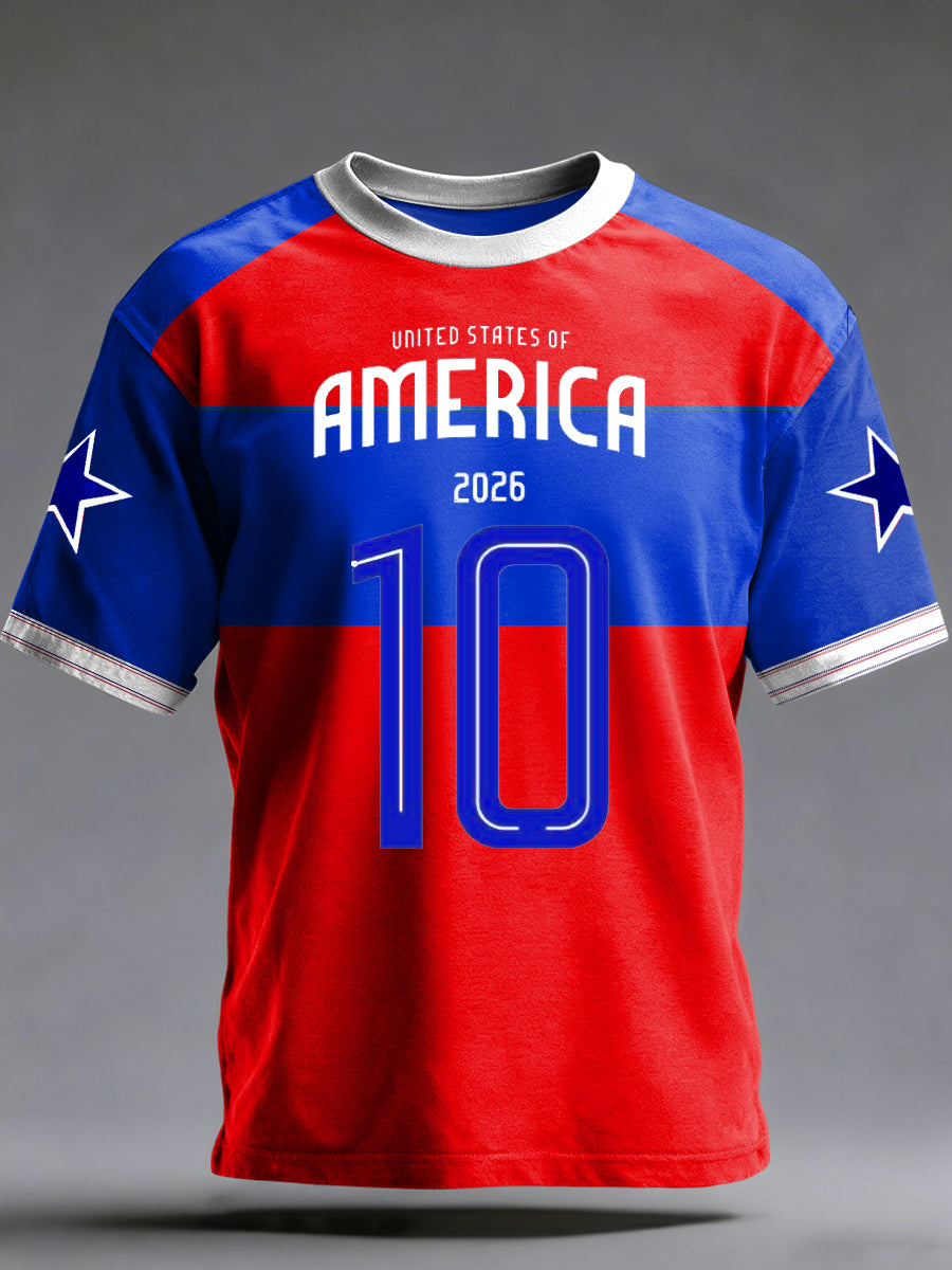 250th Anniversary Printed Vintage Fashion Loose Short Sleeve T-Shirt