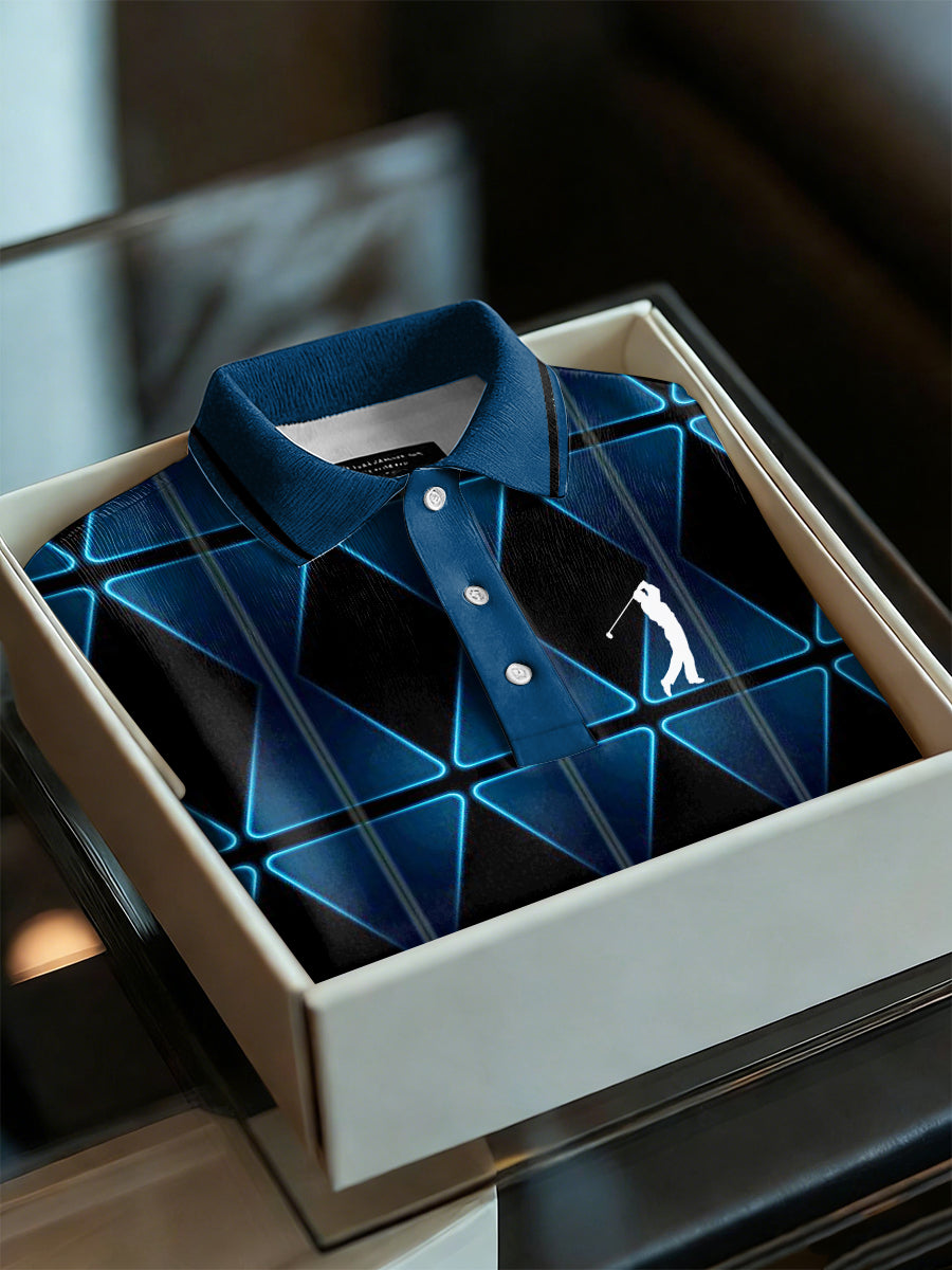 Men's Business Style Polo Collar Casual Short Sleeved Shirt
