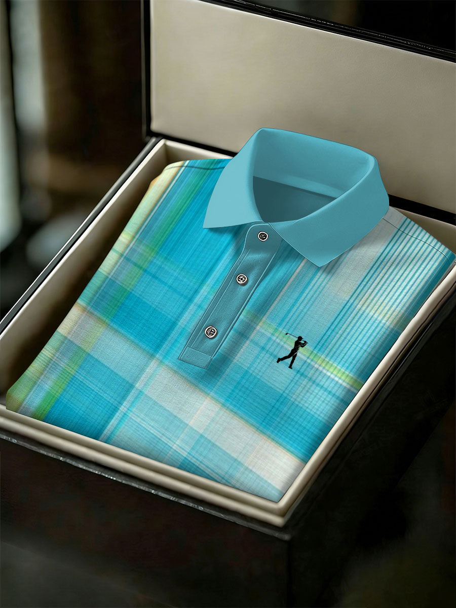 Men's Vintage Business Style Printed Casual Polo Shirt
