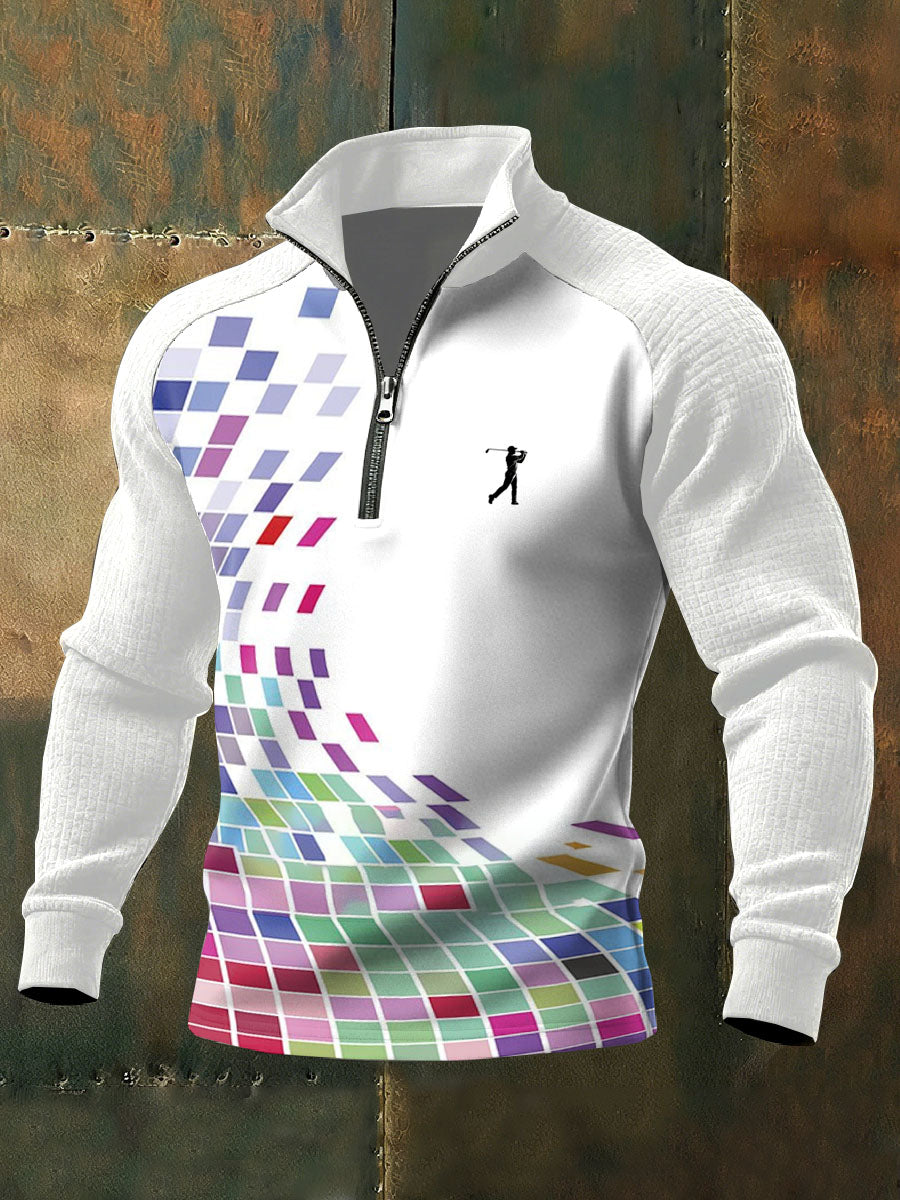 Men's Vintage Business Style Printed Casual Sweatshirt