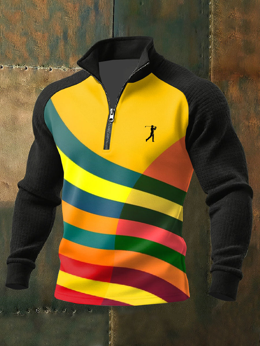 Men's Vintage Business Style Printed Casual Sweatshirt