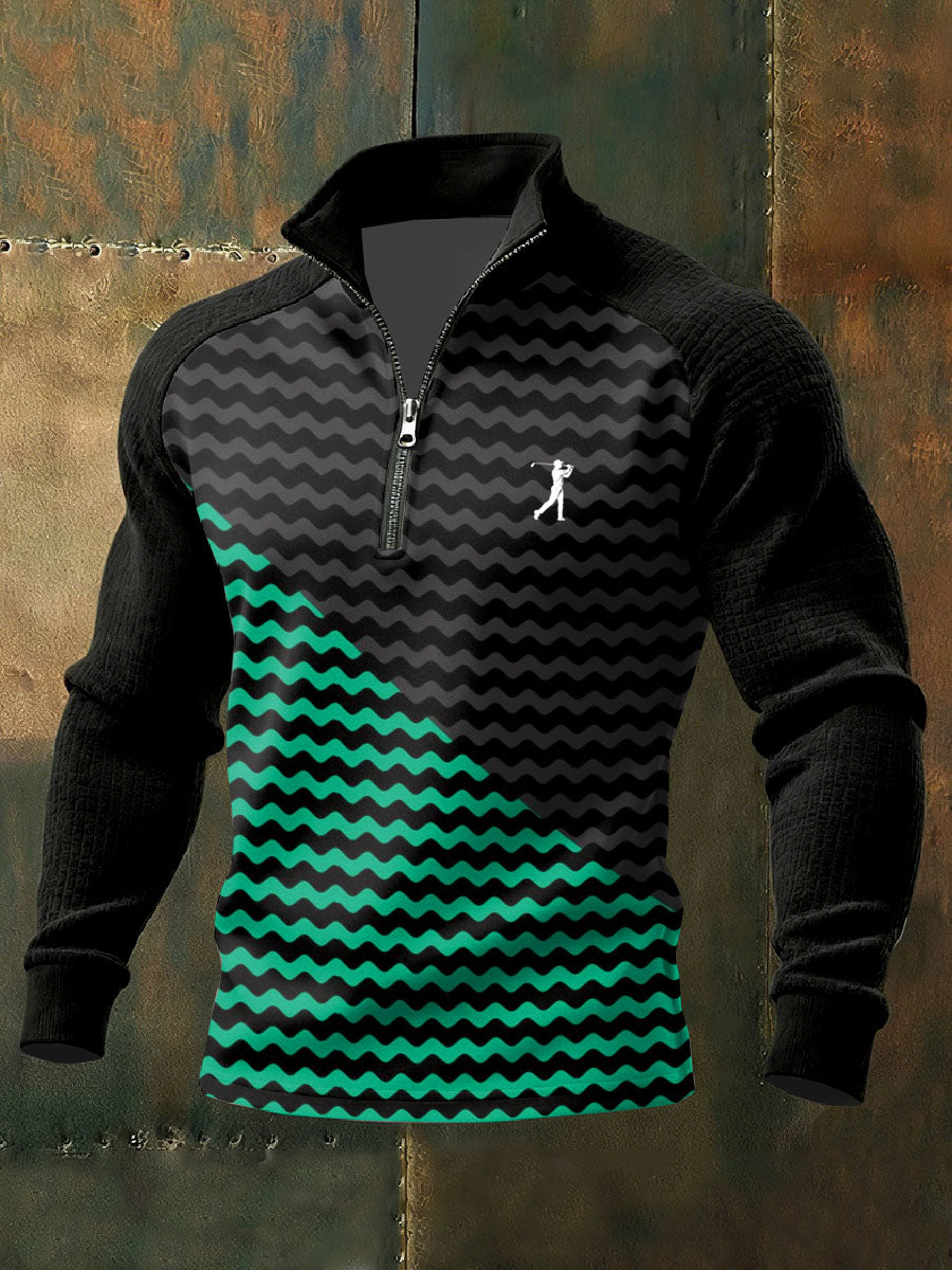 Men's Vintage Business Style Printed Casual Sweatshirt