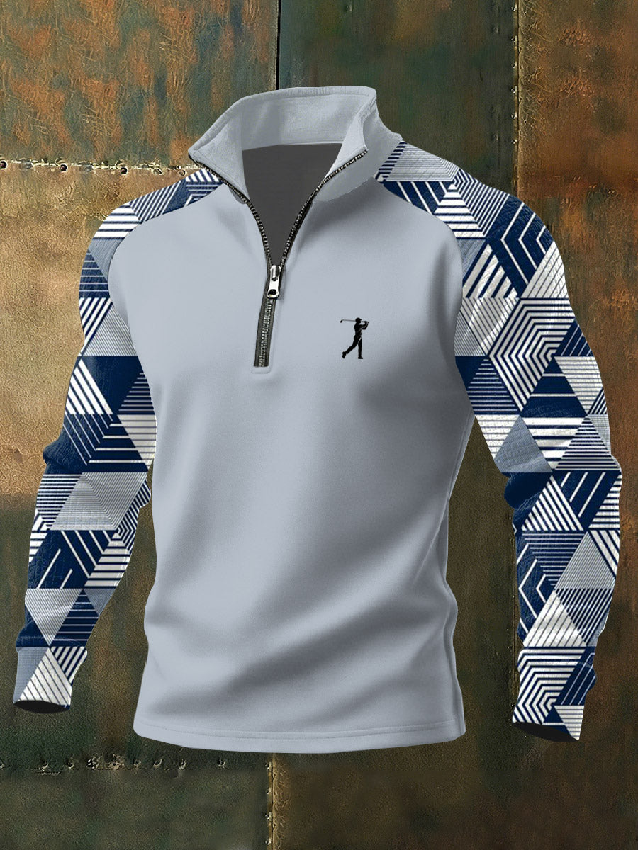 Men's Vintage Business Style Printed Casual Sweatshirt