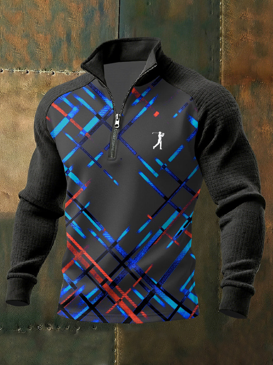 Men's Vintage Business Style Printed Casual Sweatshirt