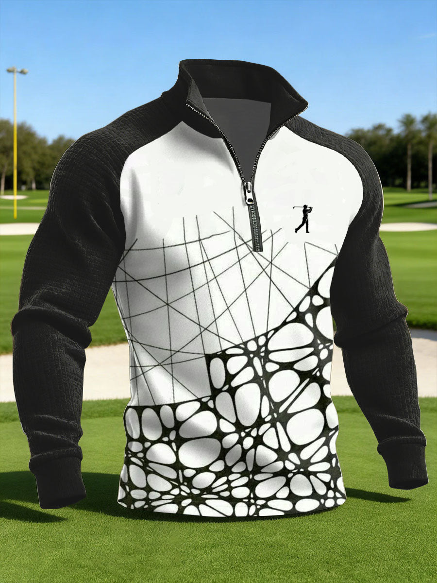 Men's Vintage Business Style Printed Casual Sweatshirt