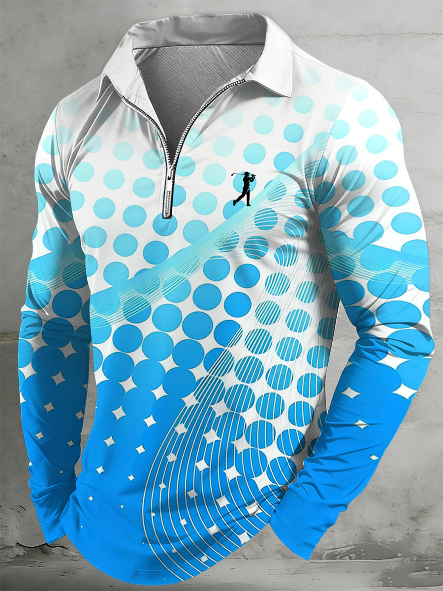 Men's Vintage Business-Style Printed Casual Top
