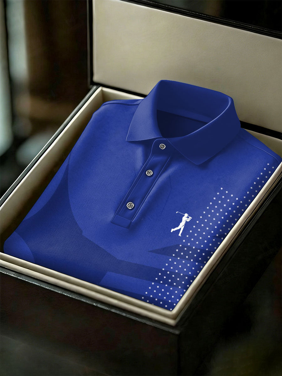 Men's Vintage Business Style Printed Casual Polo Shirt