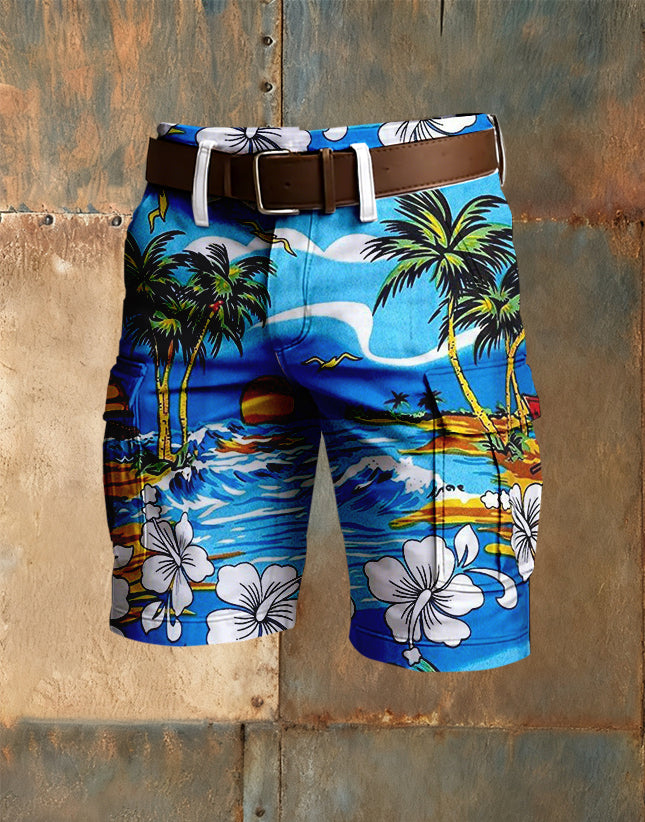 Men's Business Style Printed Shorts