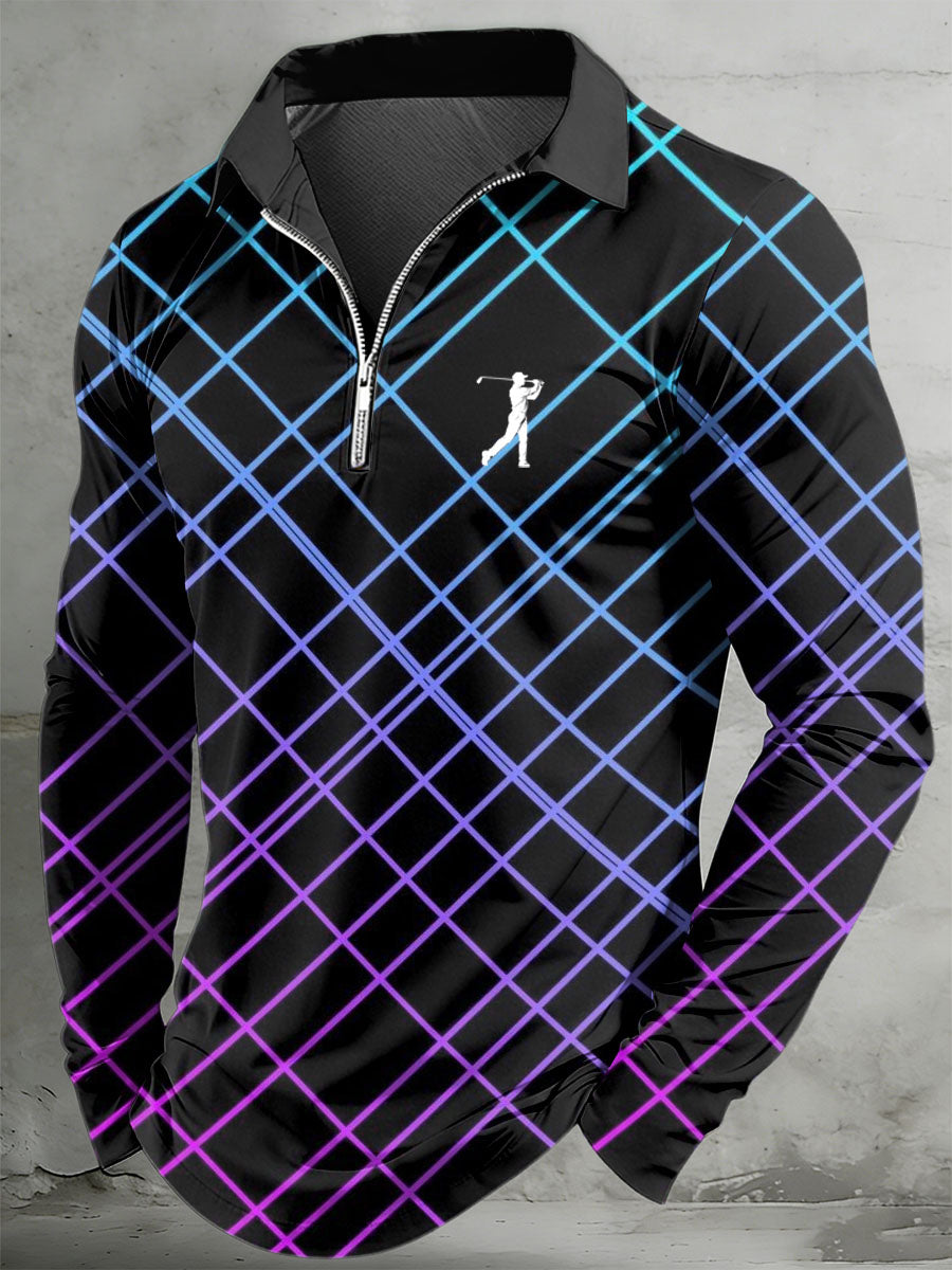 Men's Vintage Business-Style Printed Casual Top
