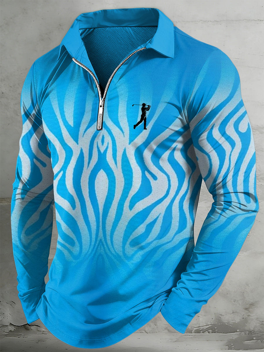 Men's Vintage Business-Style Printed Casual Top