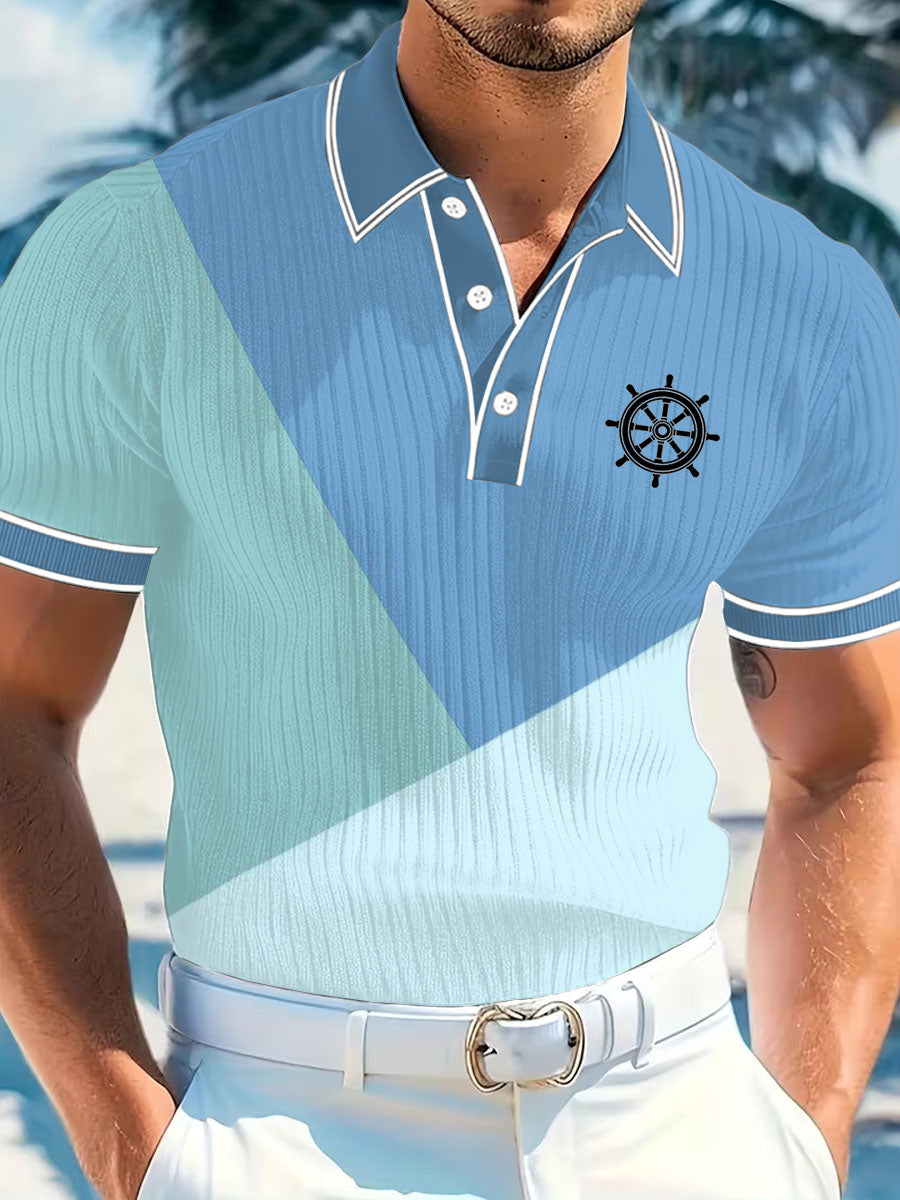 Men's Simple Vacation Printed Casual Polo Shirt