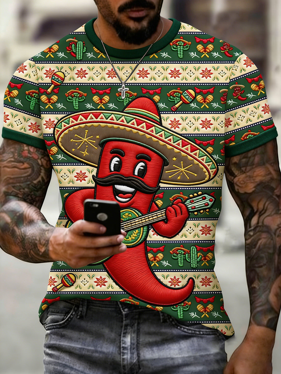 Men's Cinco De Mayo Print Short-Sleeve T-shirt