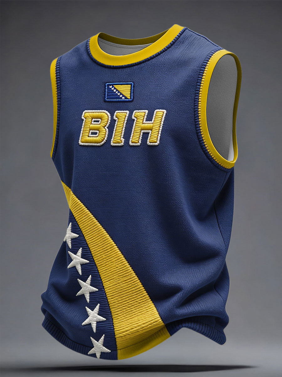 Unisex Bosnia Football Lover ZMAJEVI Printed Vest