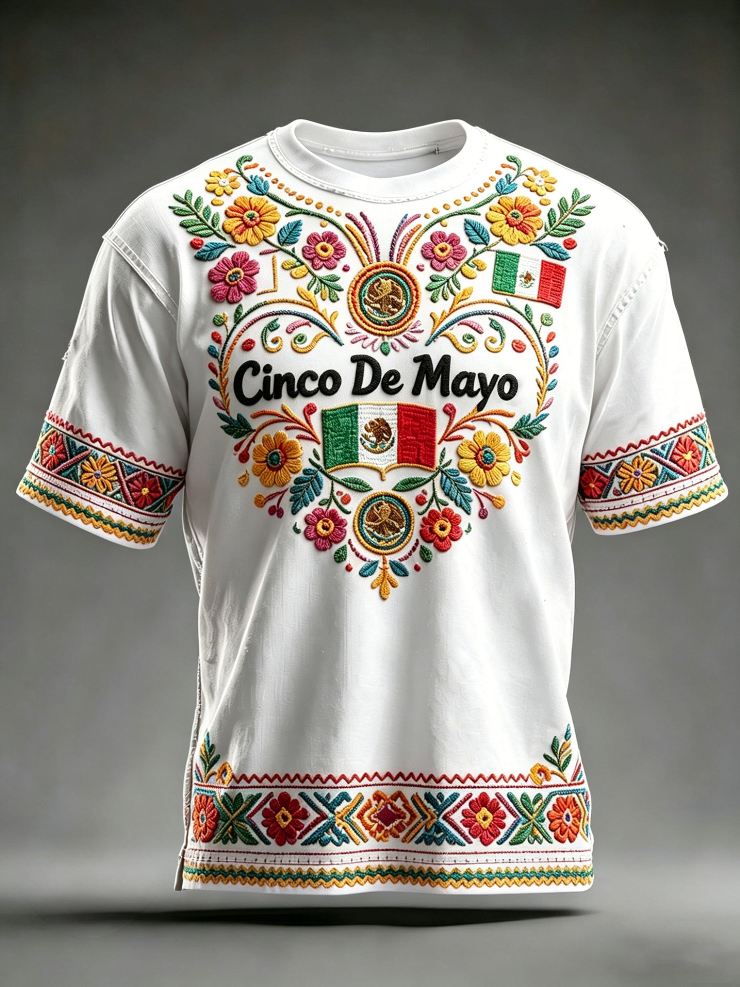 Men's Cinco de Mayo Printed Casual T-Shirt