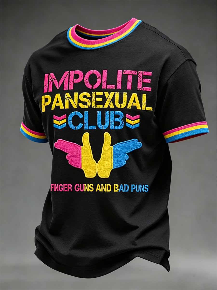 Men's Rainbow Art Print Casual T-Shirt