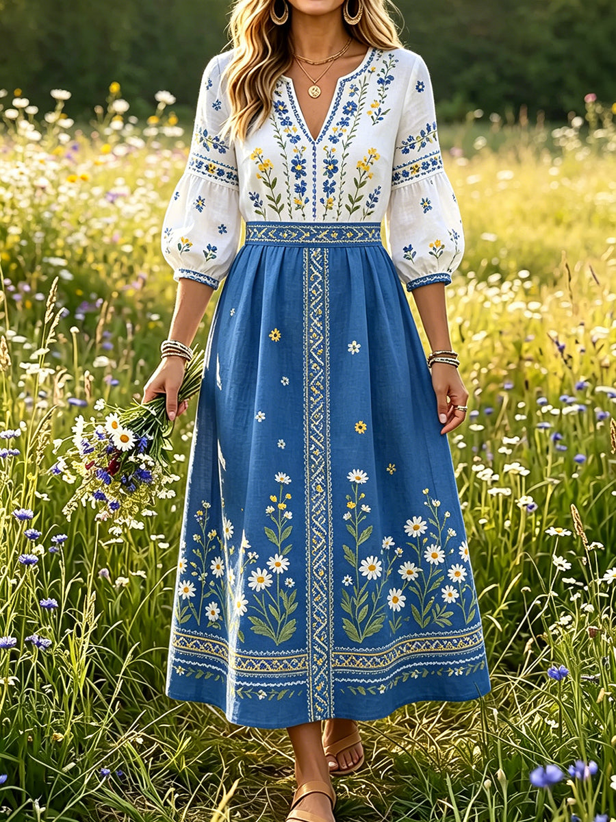 Women's Midsummer Floral Print Dress