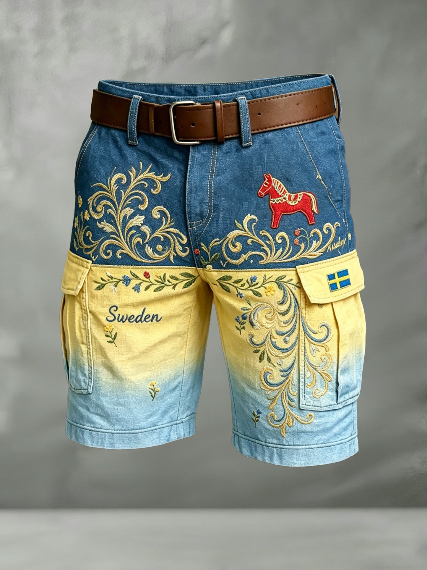 Men's Swedish National Day Commemorative Art-Print Shorts