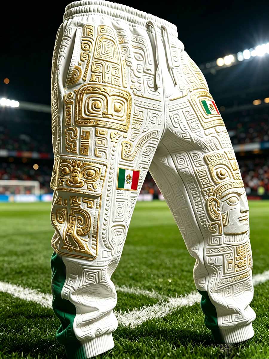 Men's Mexican Football Match Printed Pants