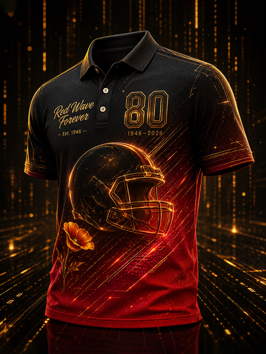 Men's San Francisco 49ers 80th Anniversary Art Print Polo