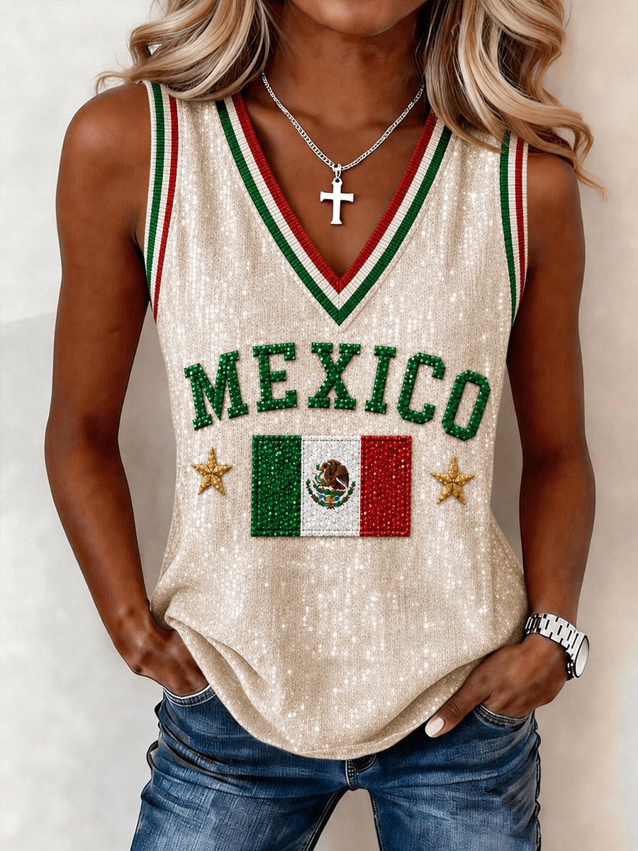 Women's Mexico Lover Art Sleeveless Vests
