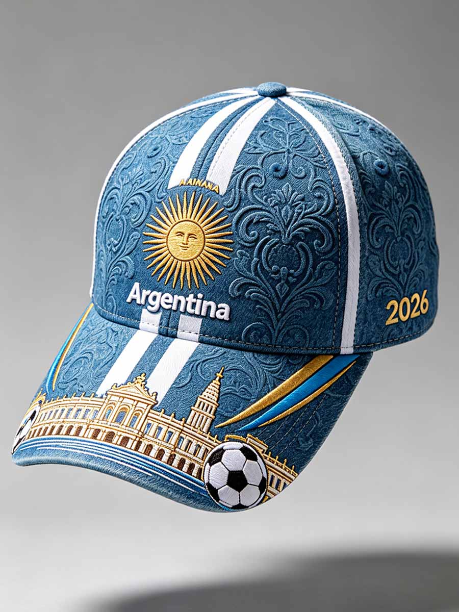Unisex Argentina Football Souvenir Printed Hat