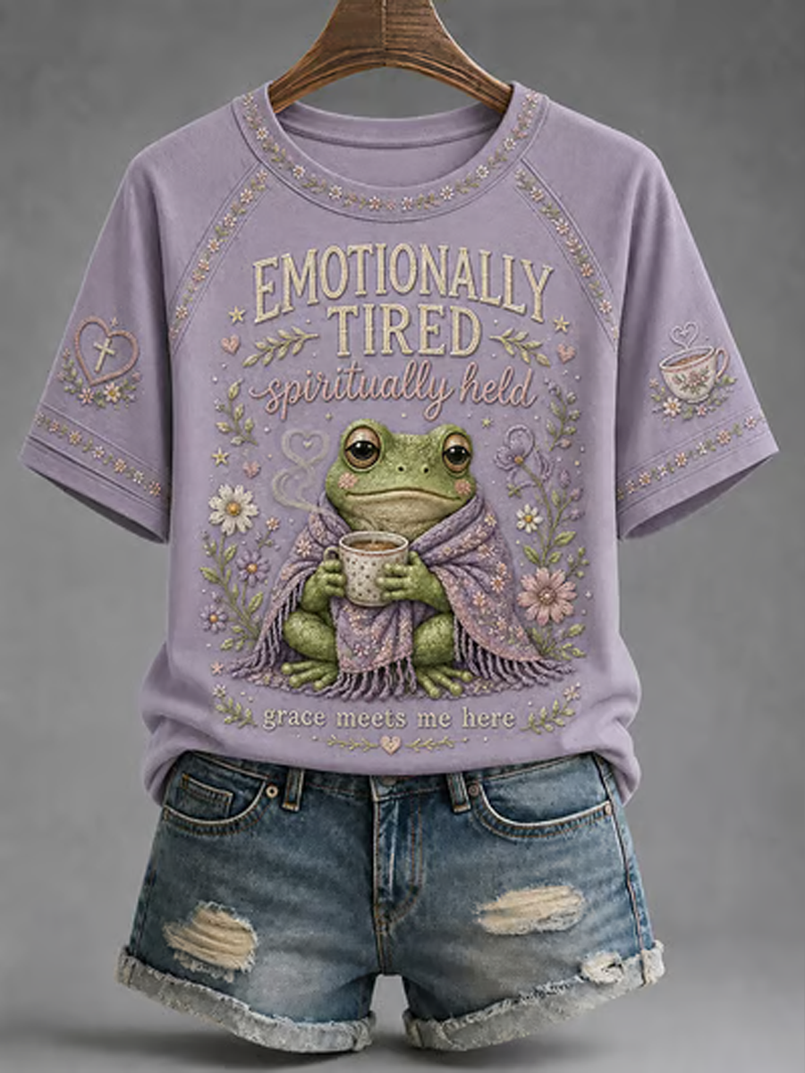 Women's Casual Faith-Inspired Graphic round neck short sleeve T-shirt