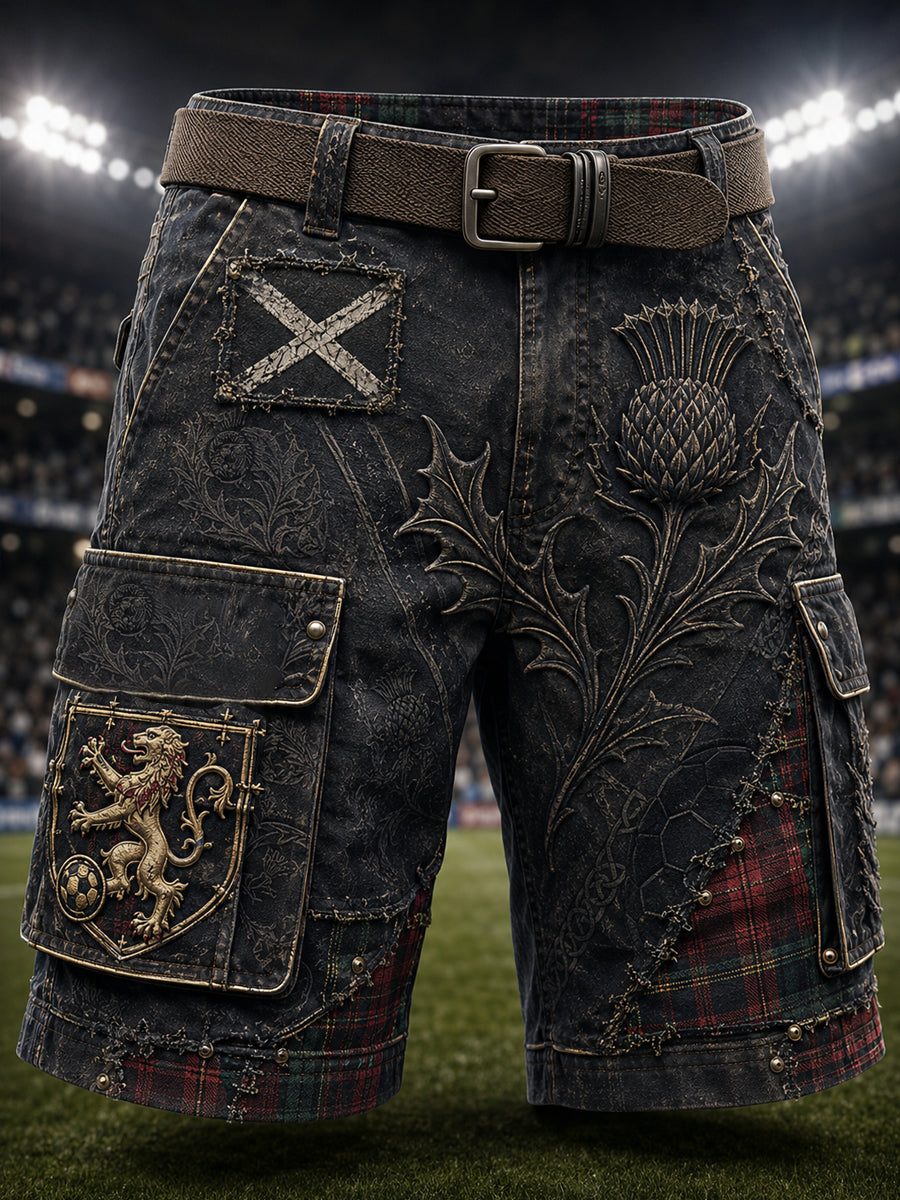 Men's Scotland Football Art Print Casual Shorts
