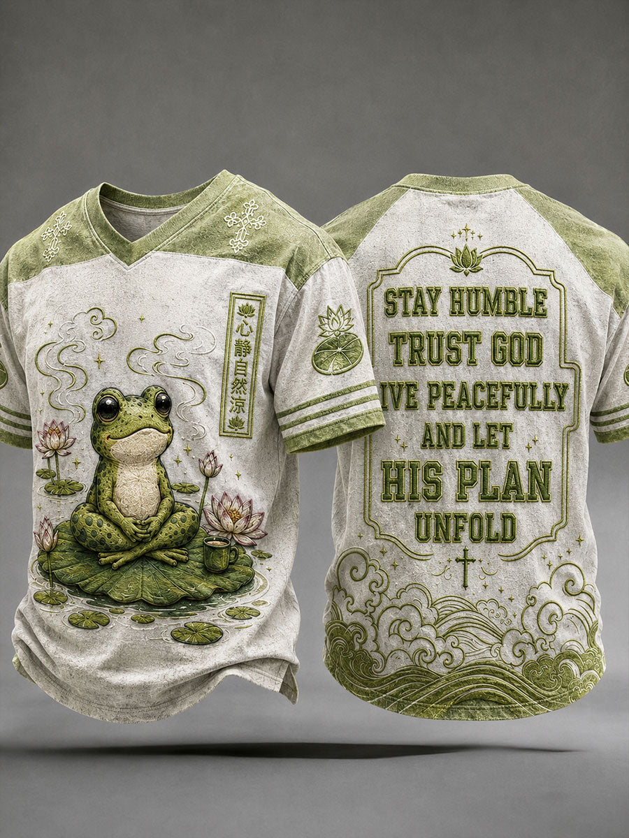 Men's Stay Humble Trust God V-neck T-shirt
