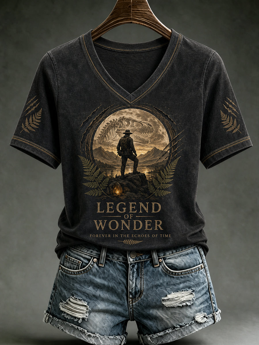 Women's Rip NZ Jurassic Legend Printed Short Sleeve T-shirt