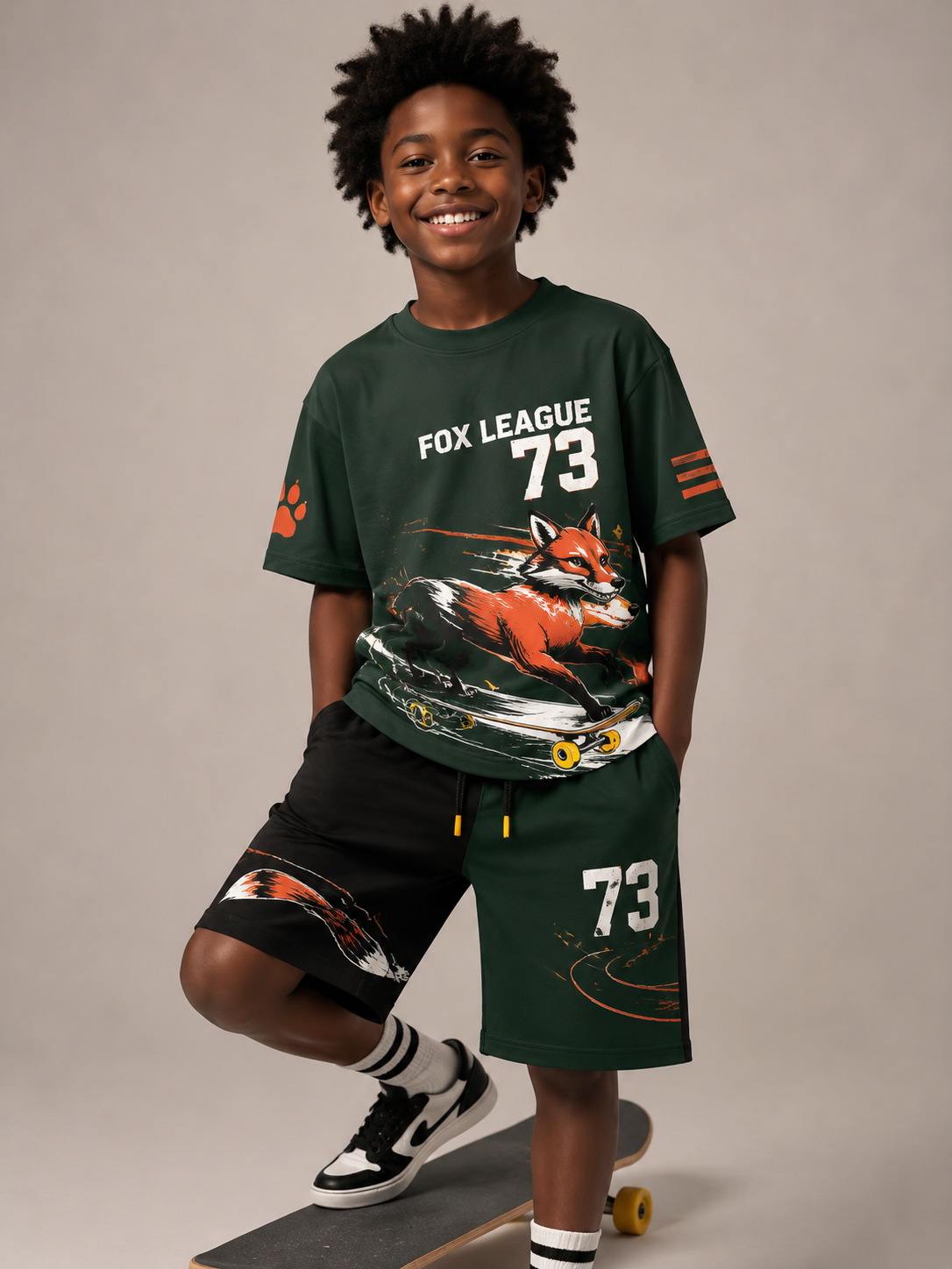 Children's Animals Short-Sleeve Shirt Set