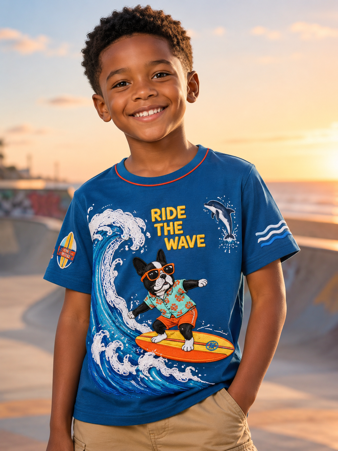 Interesting Animals Print Short Sleeve T-Shirt