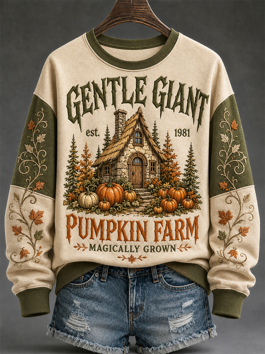 Women's Fall Print Casual Sweatshirt