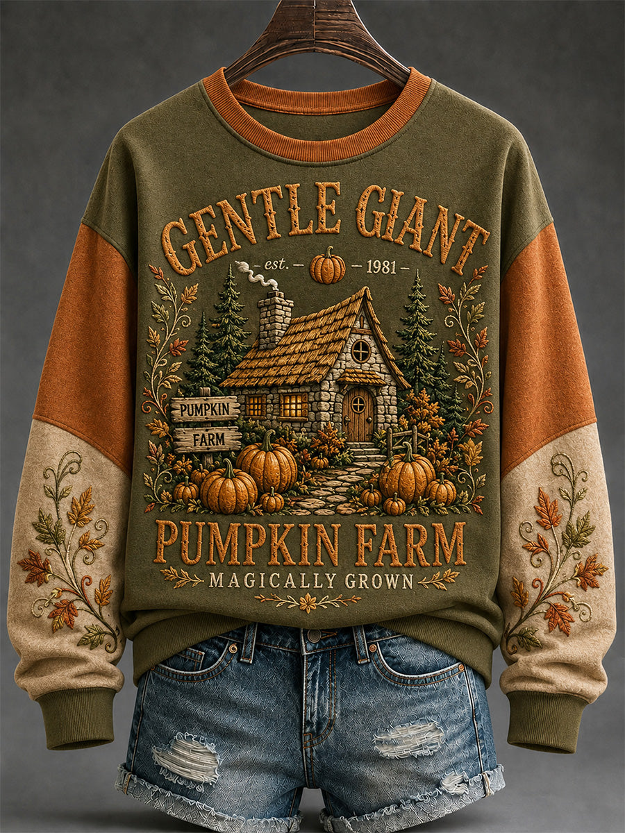 Women's Fall Print Casual Sweatshirt