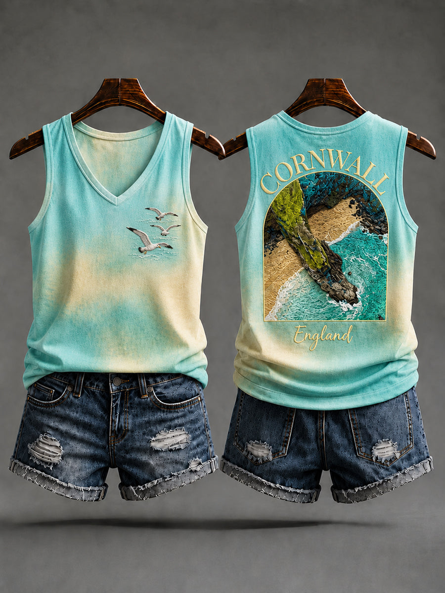 Women's Cornwall Print Vest Top