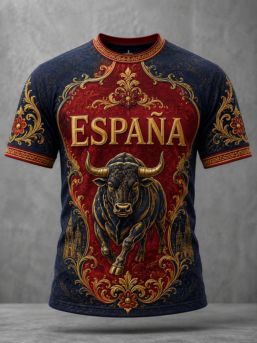 Men's España Print Casual Tee