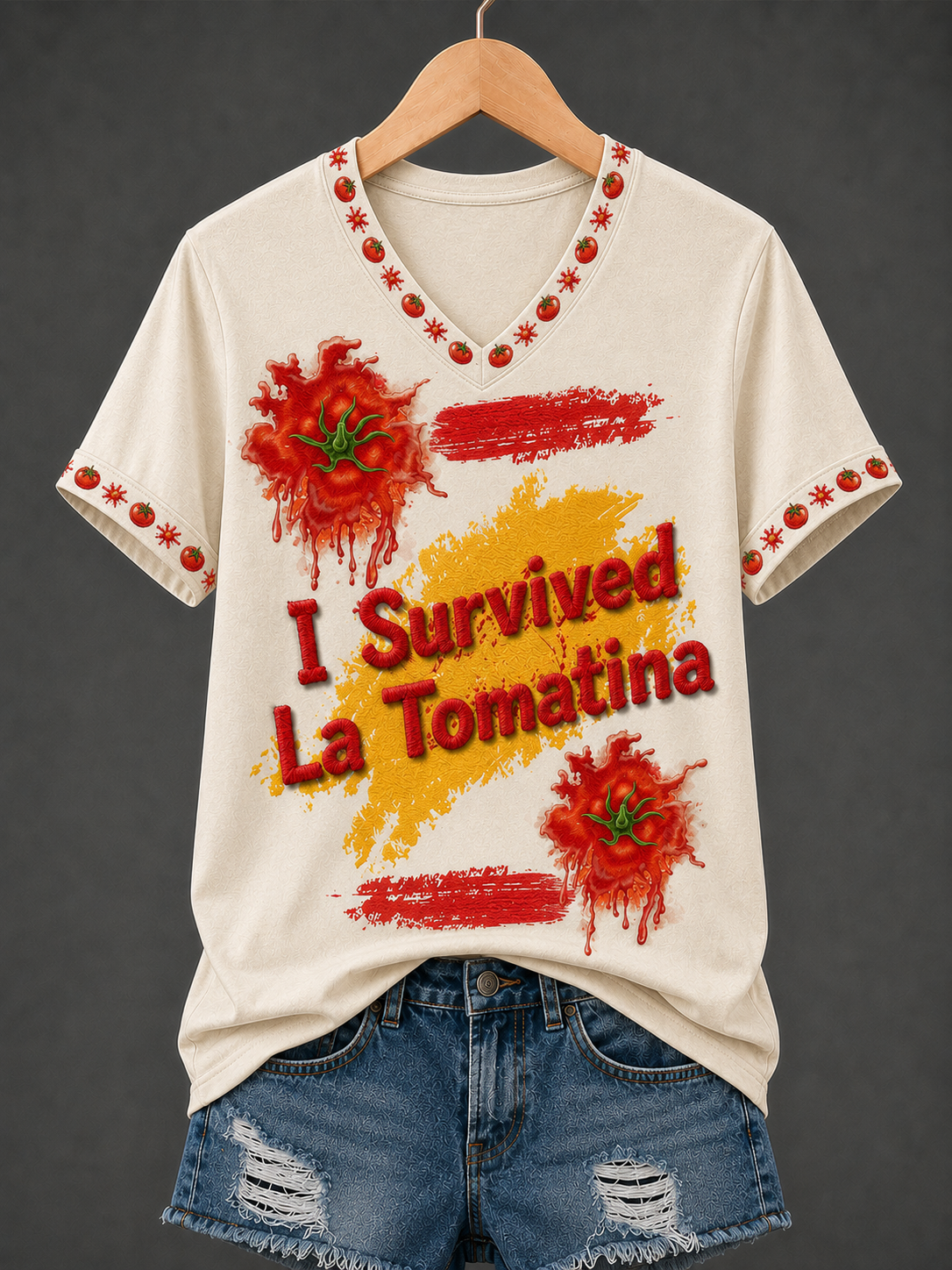 Women's La Tomatina In Spain Short-sleeved T-shirt