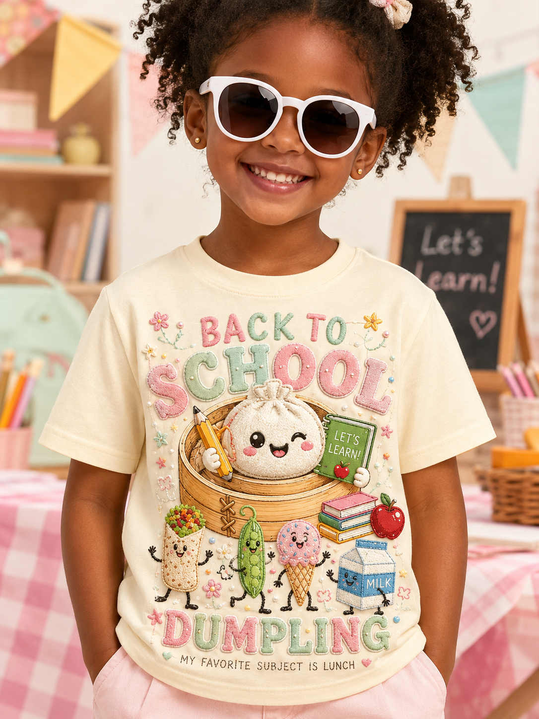 Back-To-School Season Print Short Sleeve T-Shirt