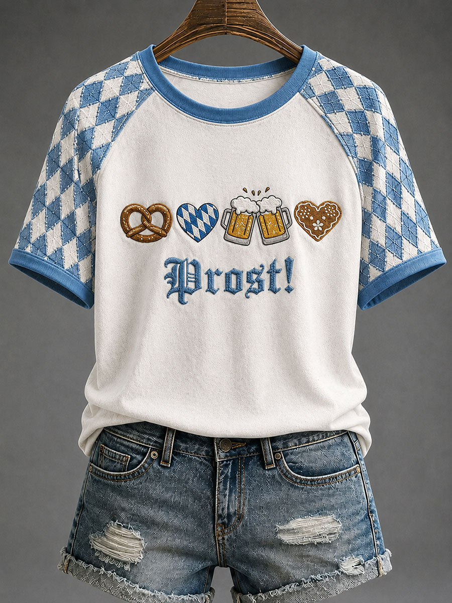 Women's round neck short sleeve T-shirt