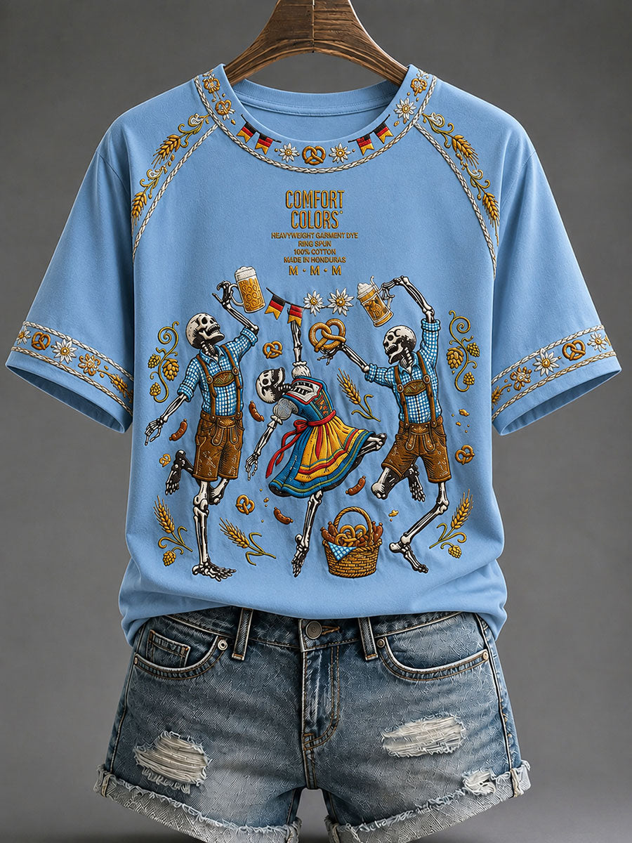 Women's Oktoberfest Print Casual T-Shirt