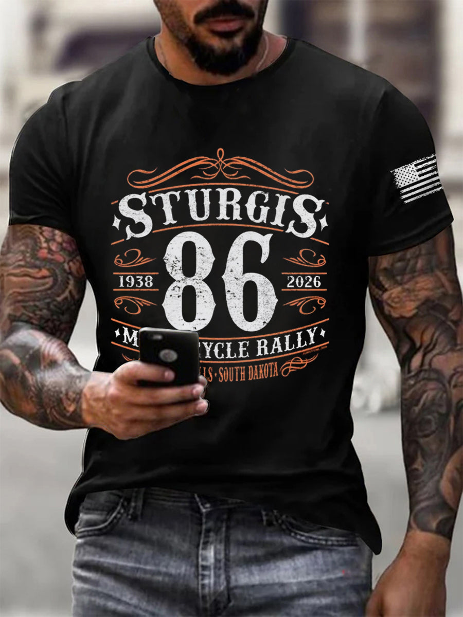Men's Motorcycle Rally Printed T-shirt