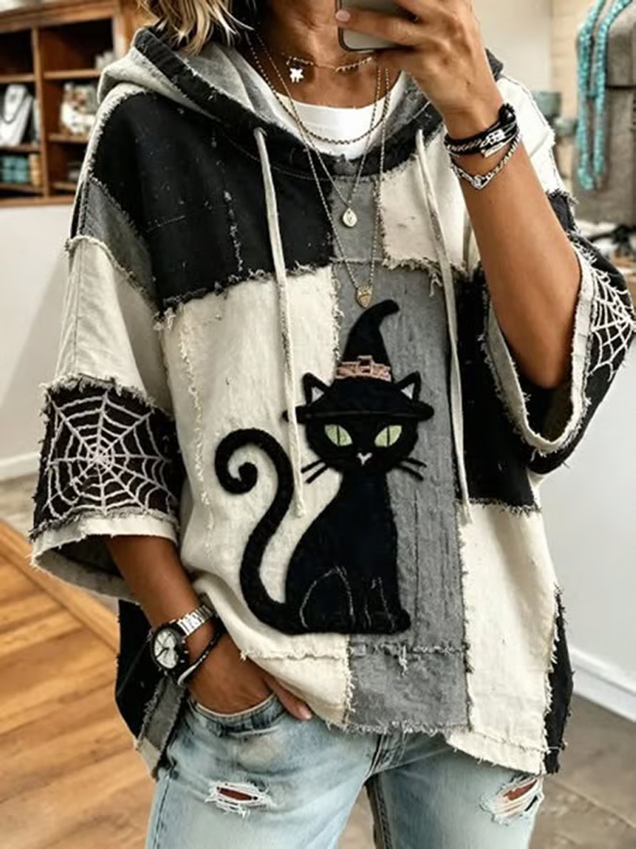 Women's Halloween Print Sweatshirt