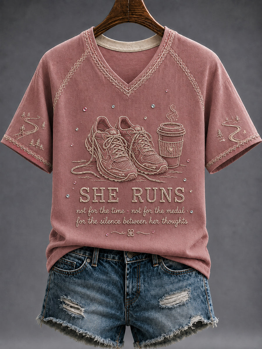 Strong Women Strong Strides Running T-Shirt