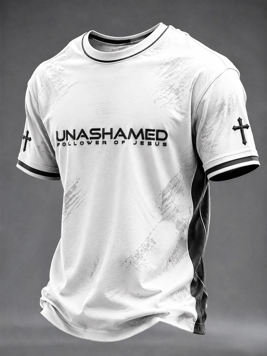 Men's"Unashamed Follower Of Jesus" Faith Casual T-shirt