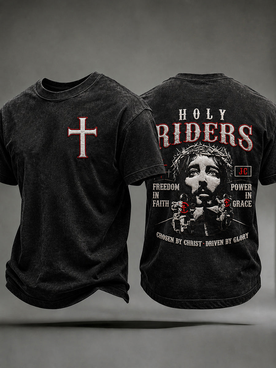 Men's Christian Motorcycle Biker Graphic T-shirt