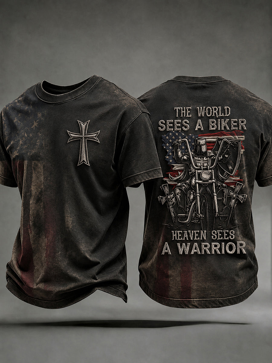 Men's Christian Motorcycle Biker Graphic T-shirt