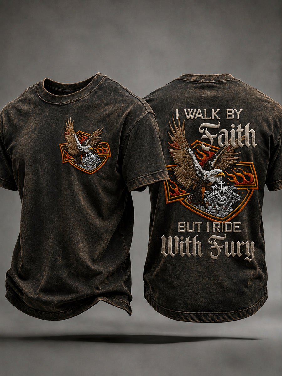 Men's Christian Motorcycle Biker Graphic T-shirt