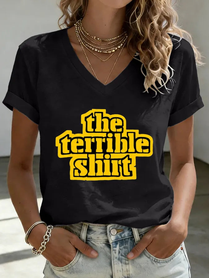 Women's Pittsburgh Football Short-sleeved T-shirt